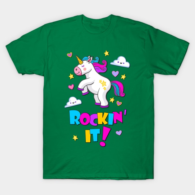 Rocking It Dancing Unicorn T-Shirt by AlondraHanley